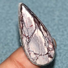 Porcelain Jasper 925 Silver Plated Ring US 8 Seasonal Jewelry Fashion Sale GW