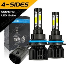 9004 4-Sided LED Headlights for Dodge RAM 1500 2500 3500 1994-2001 High Low Beam