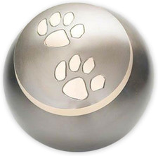 Pawsitively Cherished Unique Brass Cremation Urn for Ashes - Dogs, Cats and Othe