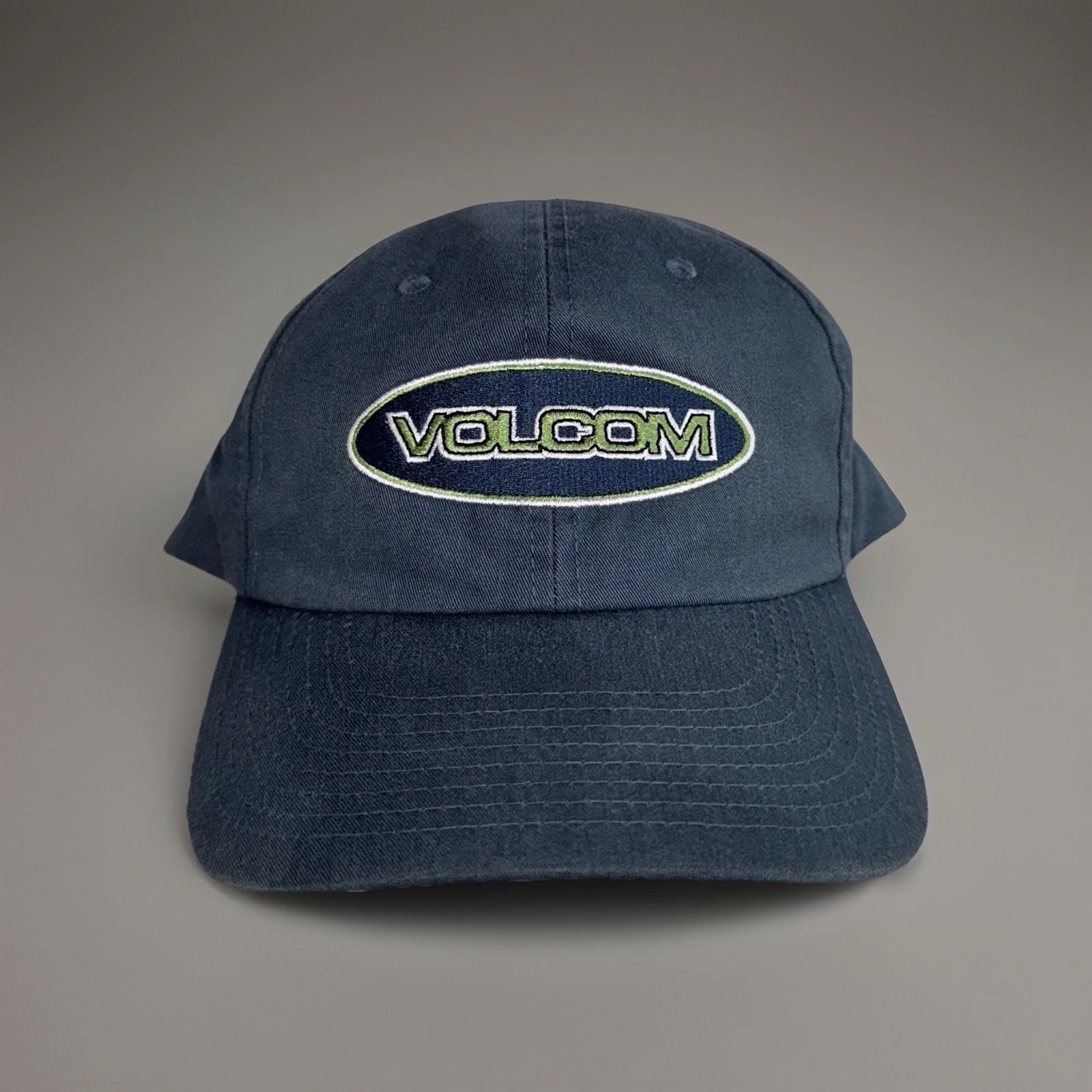 Navy Blue Volcom Hat Men’s Adjustable Strap Back Baseball Cap Skater Surfer