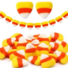 Tranqun Candy Corn Halloween Felt Decorations Thanksgiving Autumn Orange Yell...