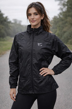 Nike Air Full-Zip Lightweight Jacket - Women's Black Running Windbreaker Medium