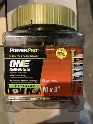Power Pro One Exterior Screws, Flat Head, Interior , 10x3 , 200pcs