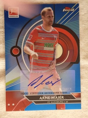 Topps Finest Bundesliga 2022/23 Arne Maier Auto /65   FC Augsburg