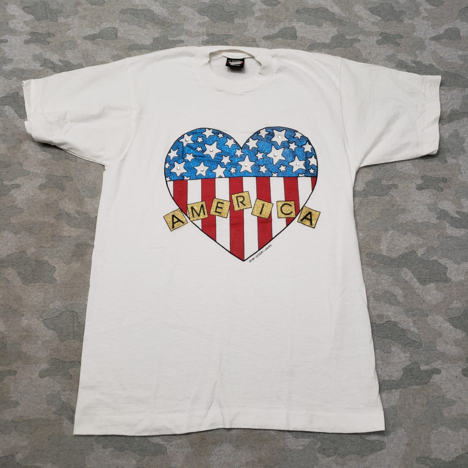 Screen Stars, Vintage America Screen Stars Top Womens Medium White Single Stitch Madi In Usa