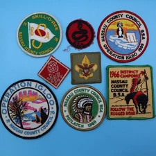 8x VINTAGE BOY SCOUTS BSA Patches 1960`s & 70`s Nice Collection NEW YORK AREA #4