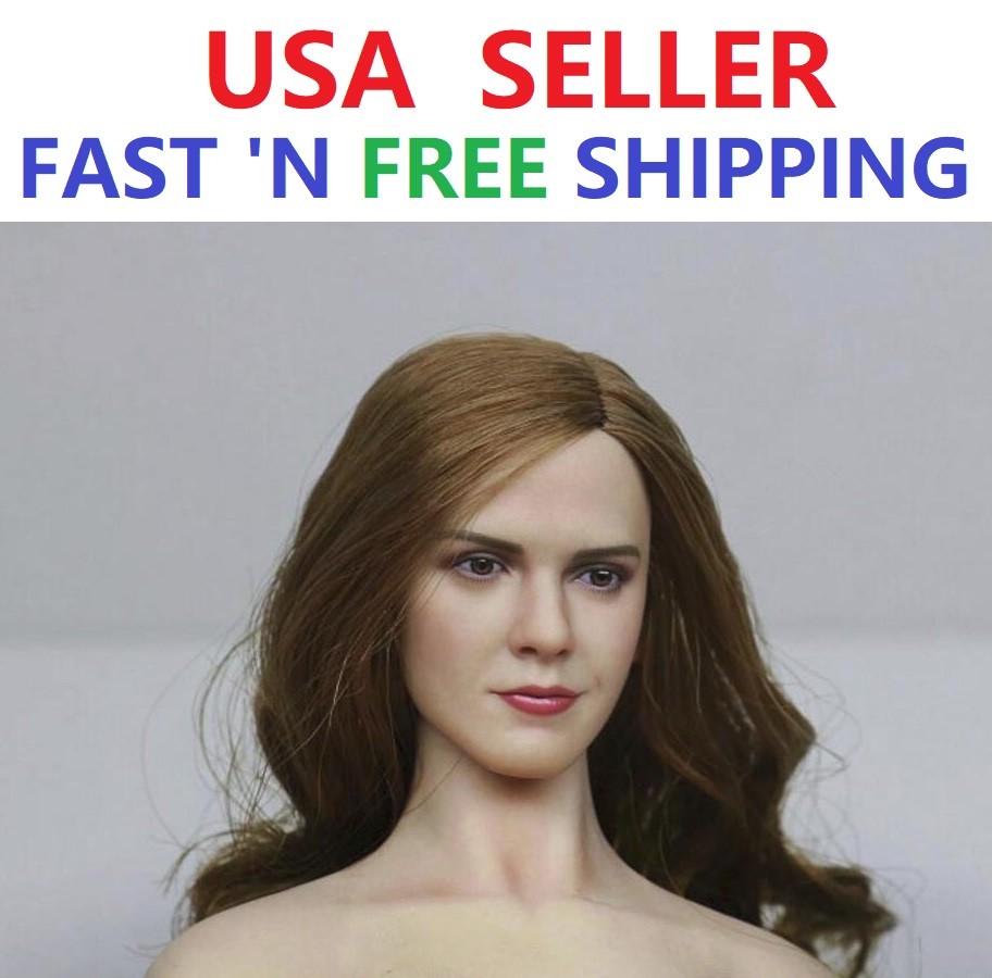 2 Teste Scolpite Per Action Figure 1/6 – Donna Europea/Americana – Capelli Rossi - 3