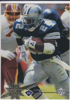 NFL COWBOYS EMMITT SMITH ルーキーカード EMMITT SMITH Upper Deck STAR ROOKIE CARD Dallas Cowboys 1990