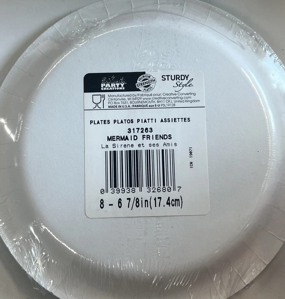 Mermaid Friends Dinner Plates 8ct - Image 2 of 3