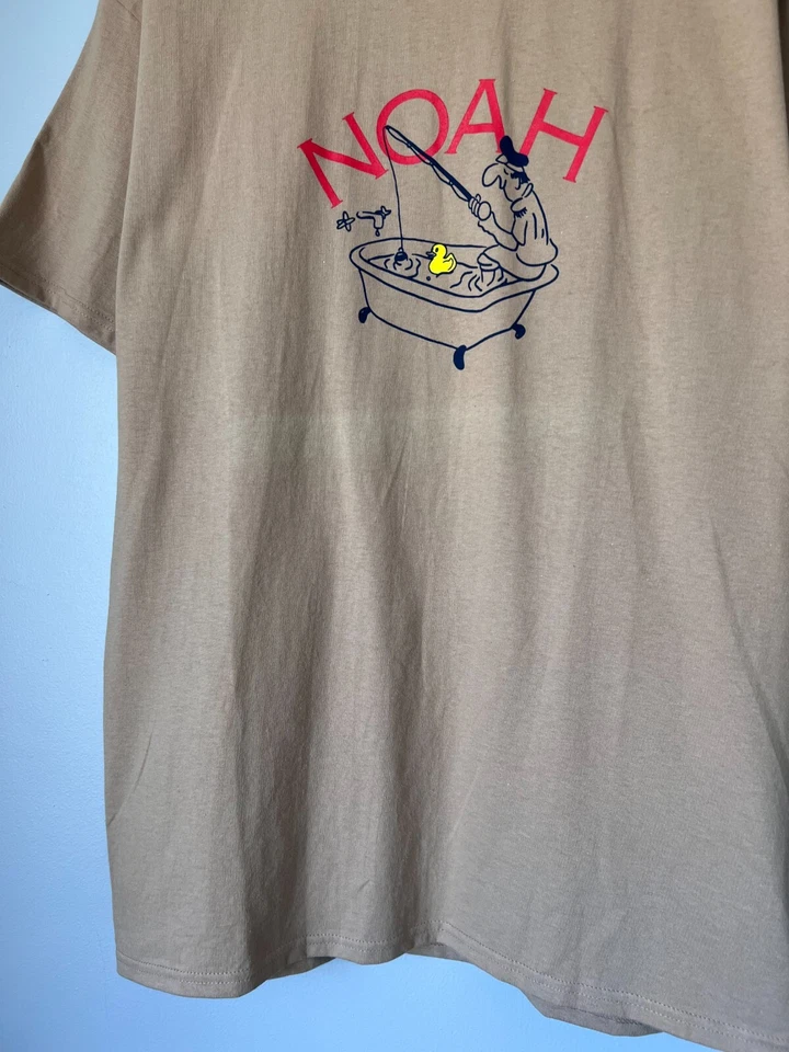 Camiseta Logotipo Pesca Noah Gone - Tamanho Grande - Areia - NOVA - Imagem 3 de 4