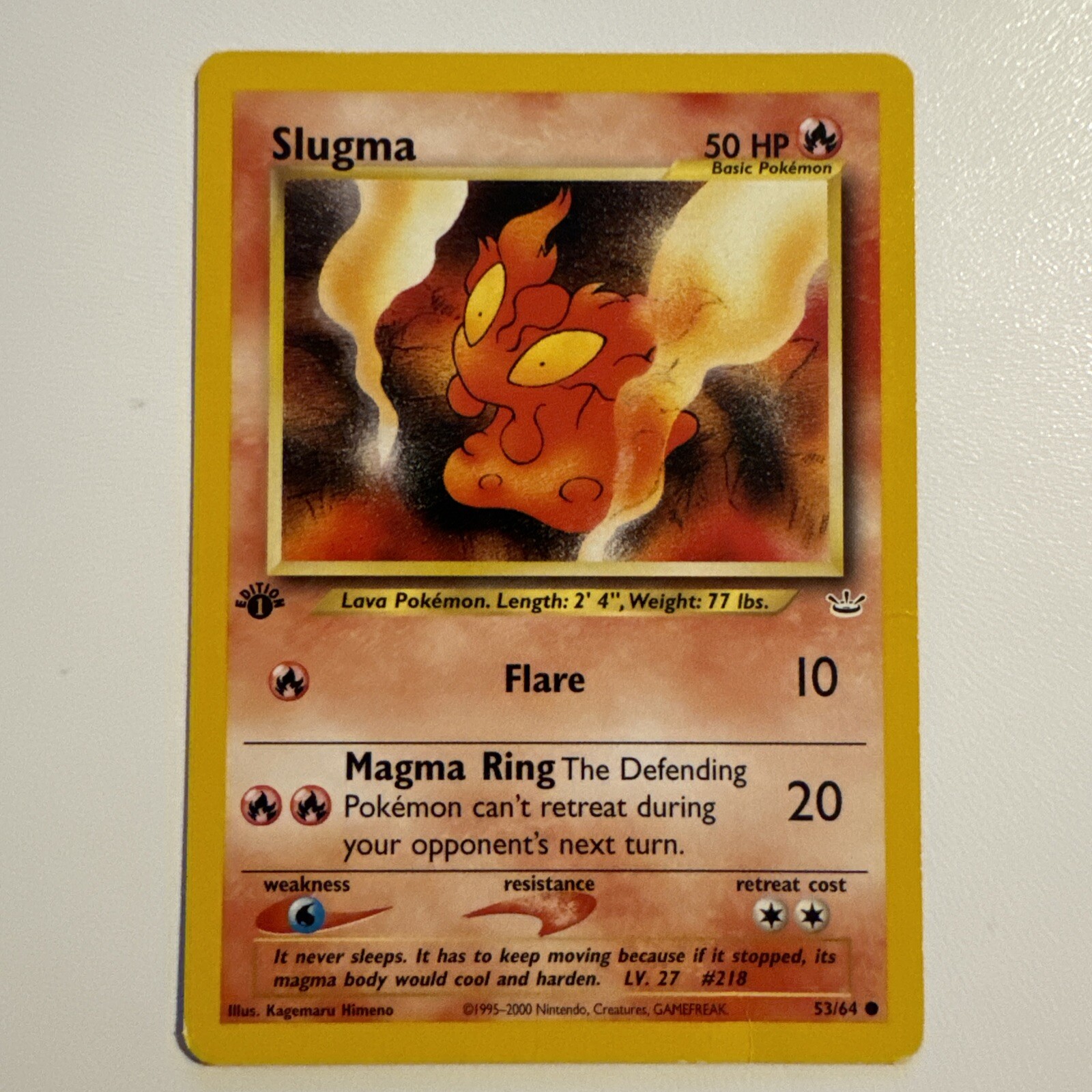 Pokémon TCG Slugma Neo Revelation 53/64 Regular 1st Edition Common