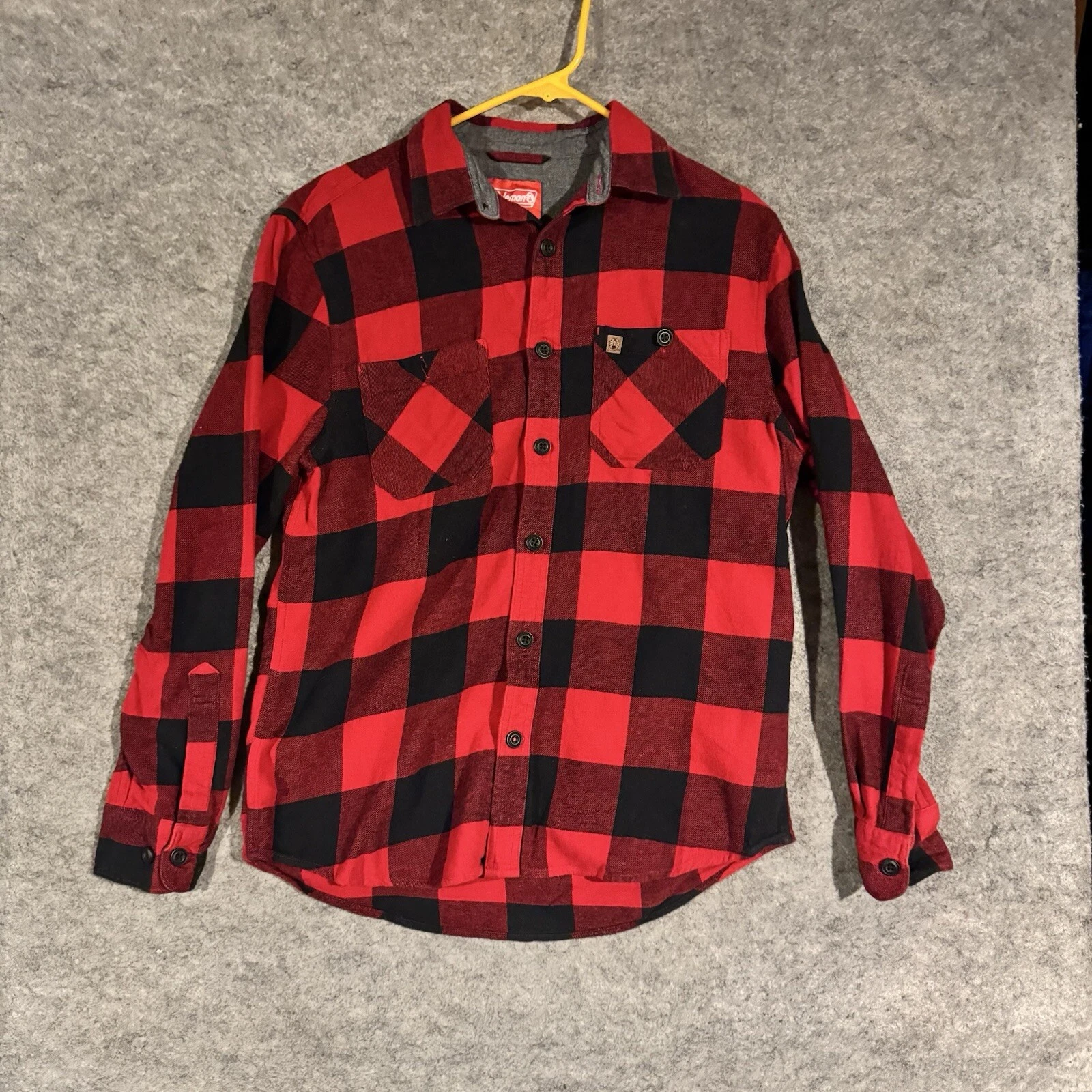 Coleman Button Up Shirt Men Medium Buffalo Plaid Lumberjack Gorpcore Grunge 2021