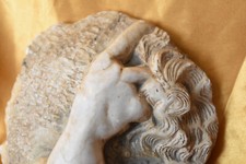 Skulptur Erotik Akt - Frau liegend | Bildhauerei Mamor, Alabaster | Vintage