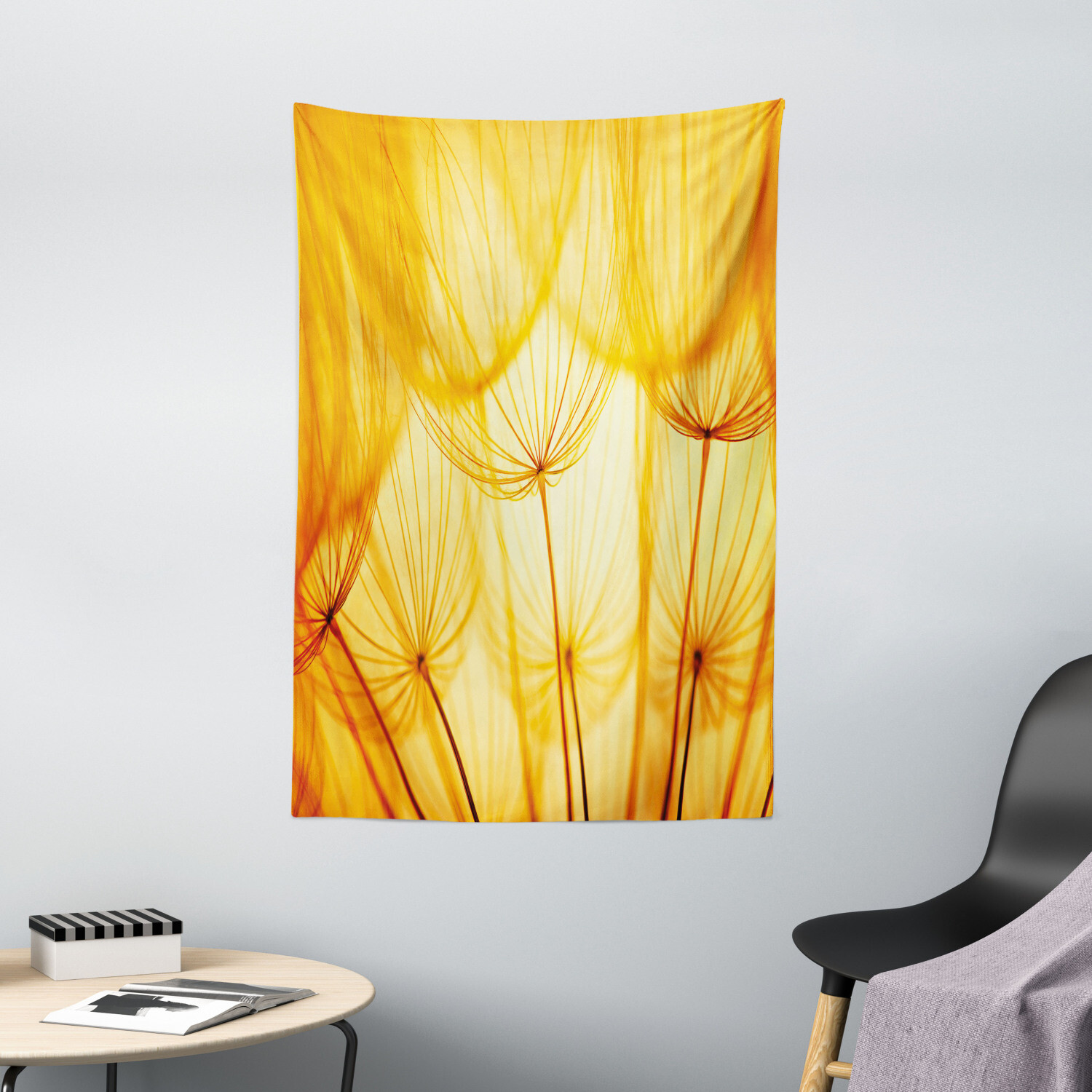 Flower Tapestry Dandelion Summer Garden Print Wall Hanging Decor