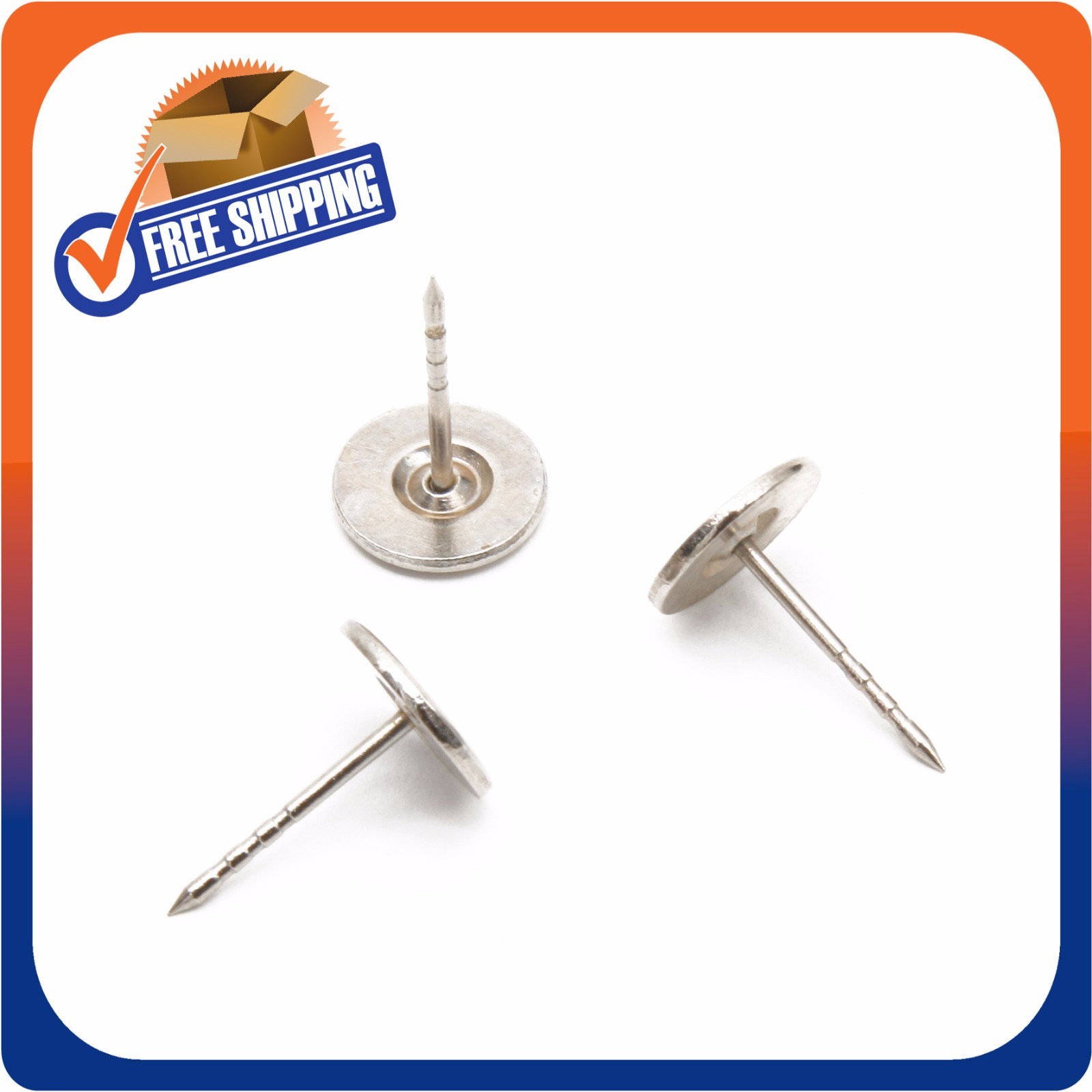 1000 FLATHEAD PINS FOR SECURITY TAGS CHECKPOINT COMPATIBLE EAS LOSS PREVENTION