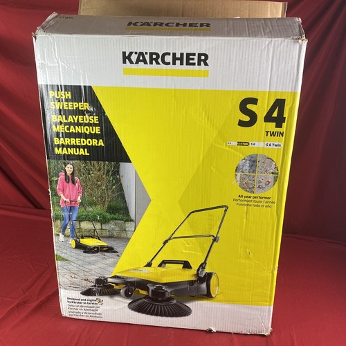 Karcher S4 Twin WalkBehind Outdoor Hand Push Floor Sweeper New! eBay