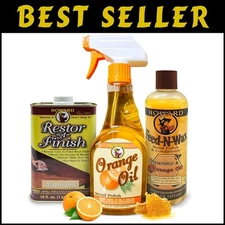 Complete Mahogany Wood Restoration Kit - High-Gloss Finish for Furniture