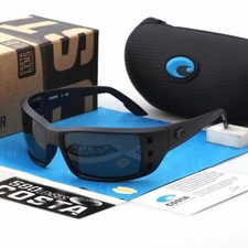 Costa Del Mar Men's Permit 580p black /black Rectangular Sunglasses
