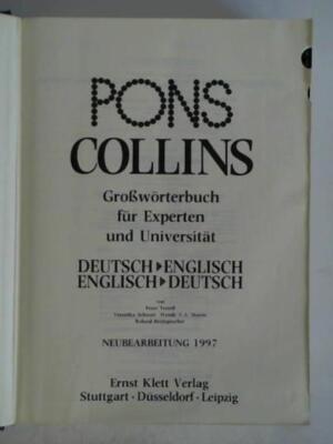 PONS Collins - Großwörterbuch für Experten und Universität. Deutsch-Englisch / E