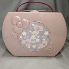 Vintage PRECIOUS MOMENTS FUN CLUB Plastic Carry Case Pink large 11x9x6 EX cond