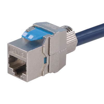 CAT8 Keystone Jack Modul CAT8.1 RJ45 STP Buchse, Metall Gehäuse geschirmt