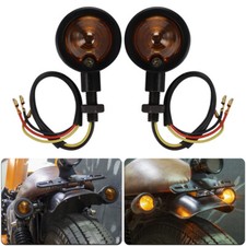 1Pair of Metal-plated Motorcycle Retrofitted with Retro Turn Signal Lights