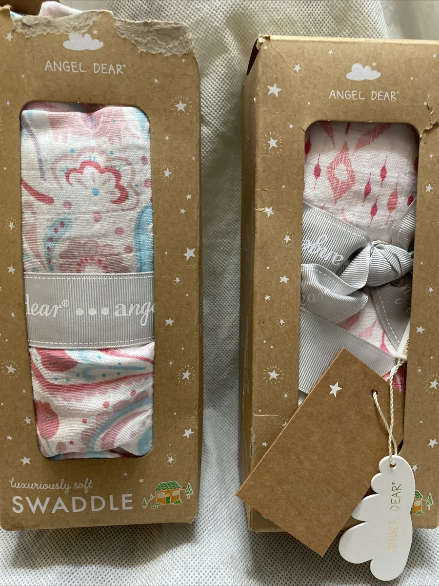 Angel Dear Luxuriously Soft Swaddle Baby Blanket Lot Of 2 eBay