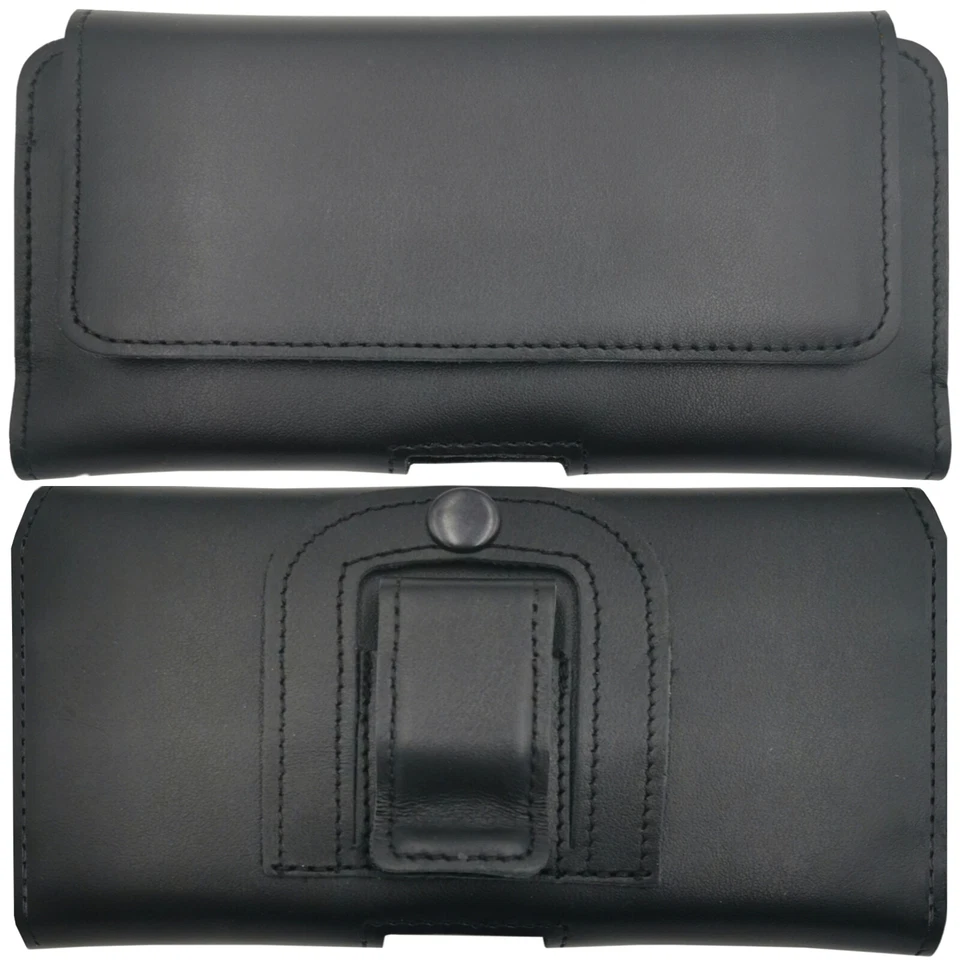 ECHT LEDER Gürtel Tasche für Samsung Galaxy A52s 5G Hülle Seiten Case 1A SCHWARZ - Bild 1 von 4