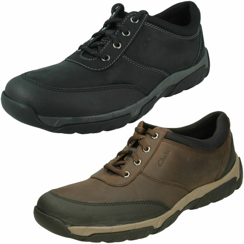 Mens Clarks 'Grove Edge II' Black Or Brown Waterproof Leather Shoes G
