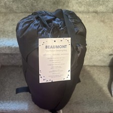BEAUMONT TWO PERSON SLEEPING BAG 88'X60 COMES WITH 2 SOFT PILLOWS 200 GSM FILLER