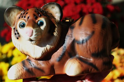 TIMMY WOODS BABY OCELOT TIGER KING HANDCARVED BAG CLUTCH MINAUDIERE wooden purse