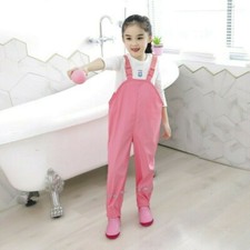 Children Kids Rain-proof Pants Ourdoor Waterproof Trousers Solid Boys Girls