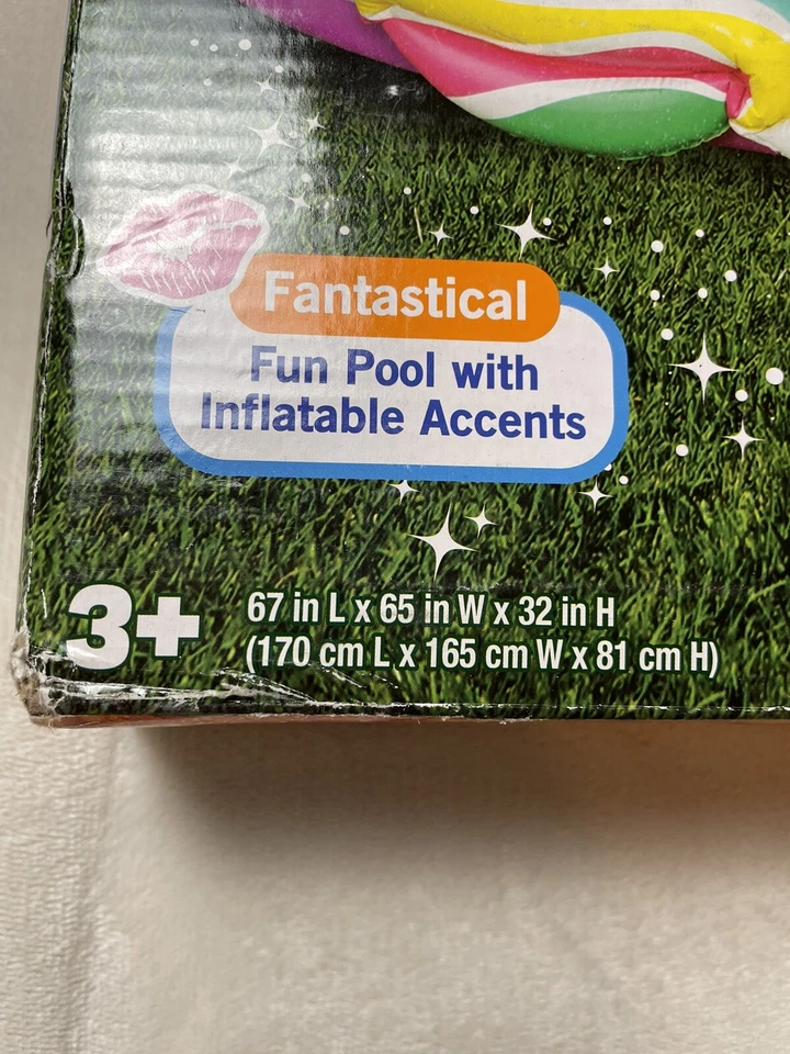 Piscina para salpicaduras Banzai Pegasus unicornio inflable natación niño 5 pies diámetro nuevo en caja Foto 3 de 4
