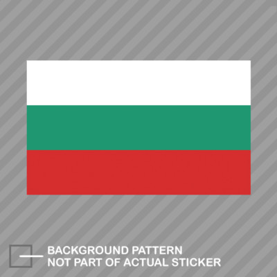 Bulgarian Flag Sticker Decal Vinyl Bulgaria BGR BG