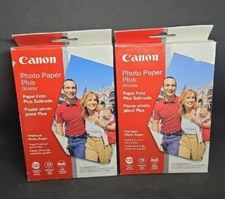 2 Cannon Photo Paper Plus Glossy 4×6 120 Sheet 72lb Weight Inkjet Printer B3-i16