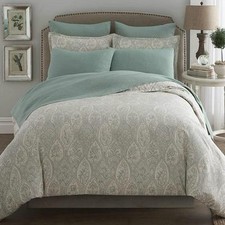 NEW Modern Living Sienna Paisley Sham Pillowcase Euro Abyss Blue 26 x 26