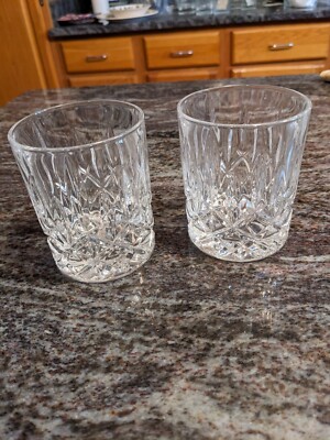 Riedel Glasses (2) Tumbler Heavy 8 Oz 4''H X 3.5''W Marked Inside Bottom 