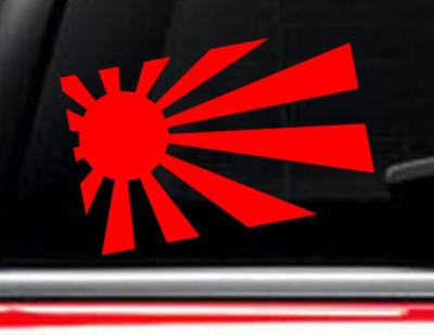 Japanese Rising Sun Vinyl RISING SUN JAPAN Decal Vinyl Car Window Sticker ANY SIZE | eBay