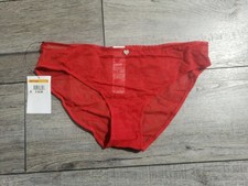 Calvin Klein Underwear I Heart You Mesh Bikini, medium coverage, Red Sz S