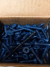 1/4" x 1-1/4" Concrete Screws Flat Head Phillips 100pcs with DRILL BIT