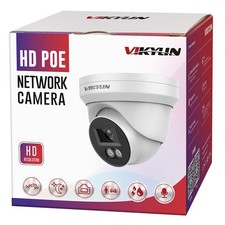 Vikylin 5MP POE Camera Onvif IR Night Vision Audio Outdoor Indoor Ethernet Mic