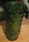 Vintage Crinkle Green Glass Floral Vase E. O. Brody Co. Cleveland OH 1950’s 8.5” — photo 5