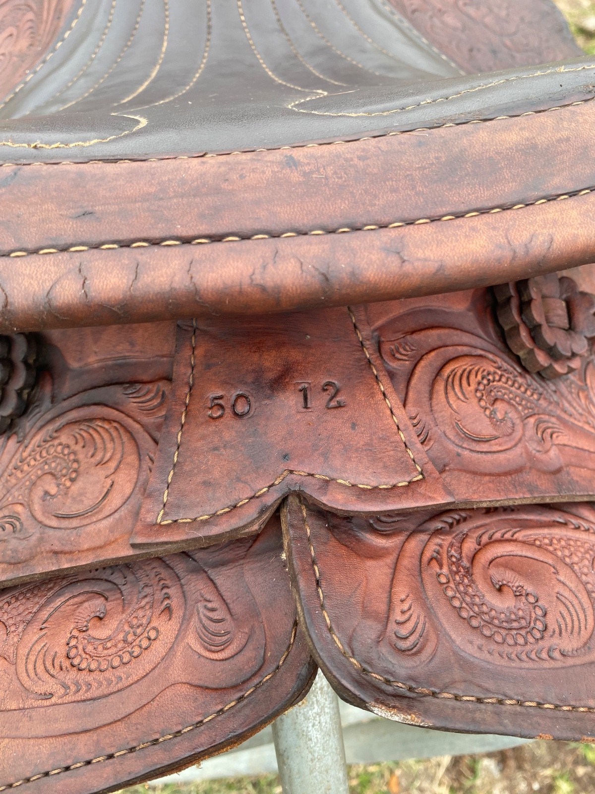 Used/vintage 14"  tooled Western trail/pleasure saddle US made