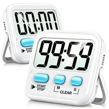 Antonki 2 Pack Digital Timer for Kids Teacher Kitchen  Classic White