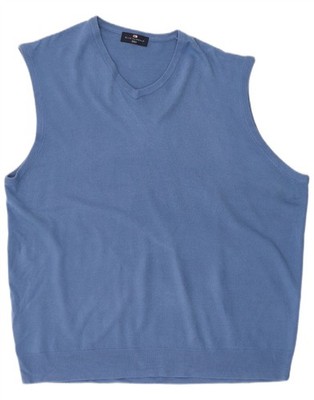 Marks & Spencer Mens Blue Harbour Vest Tank Top 2XL Blue Acrylic DF12