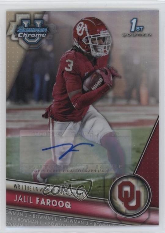 2023 Bowman U Chrome Prospect Refractor 418/499 Jalil Farooq #129 Auto 12kk