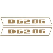 Deutz D6206 złoty do 1974 roku ciągnik ciągnik naklejka folia samoprzylepna mała wąska