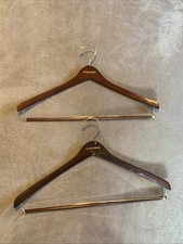 Set of 2 NORDSTROM Clothes Pants Shirt Coat Jacket Suit Wood Wooden Hangers