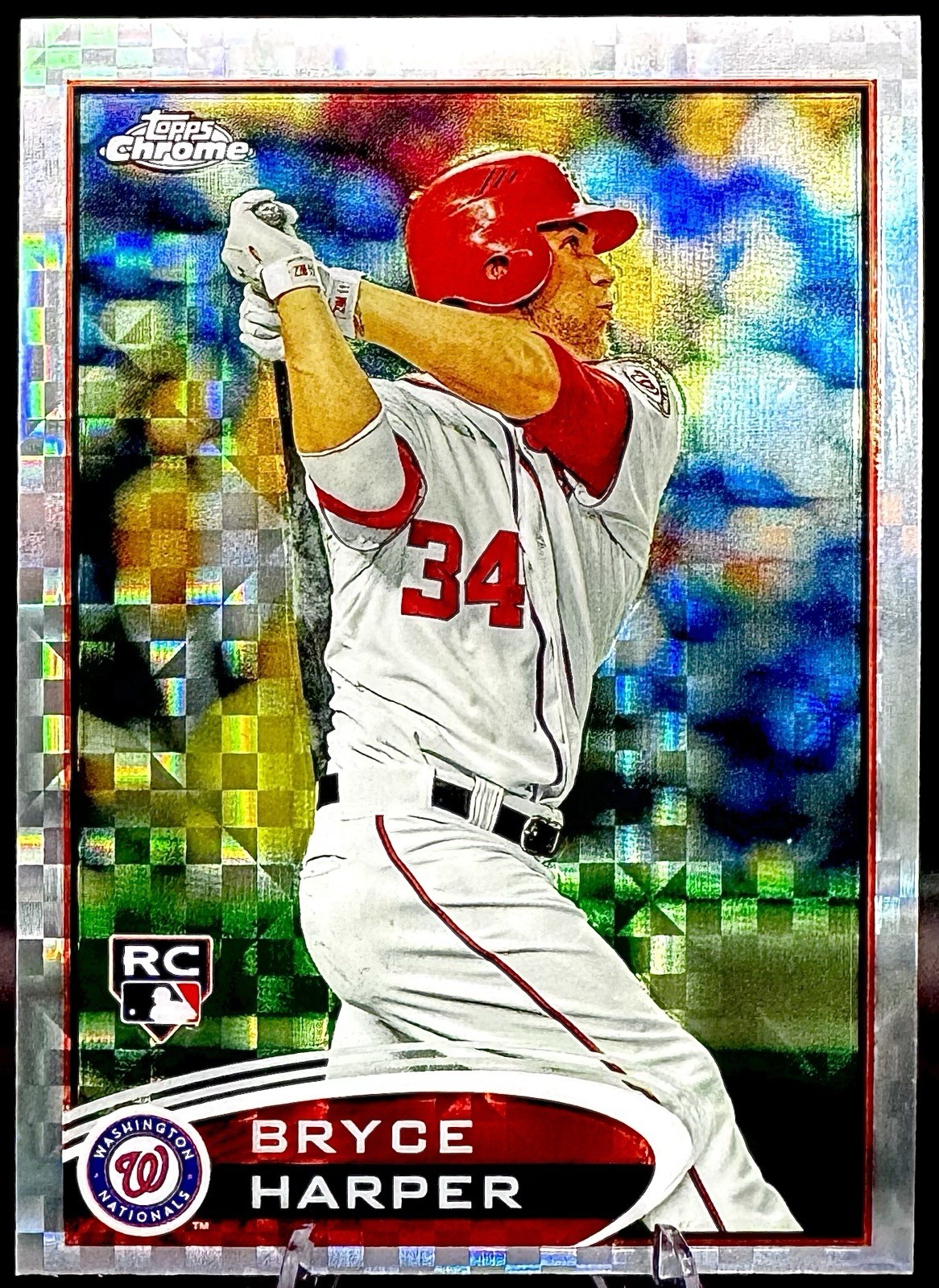2012 Topps Chrome Bryce Harper X-FRACTOR #196 Nationals 🔥 RC