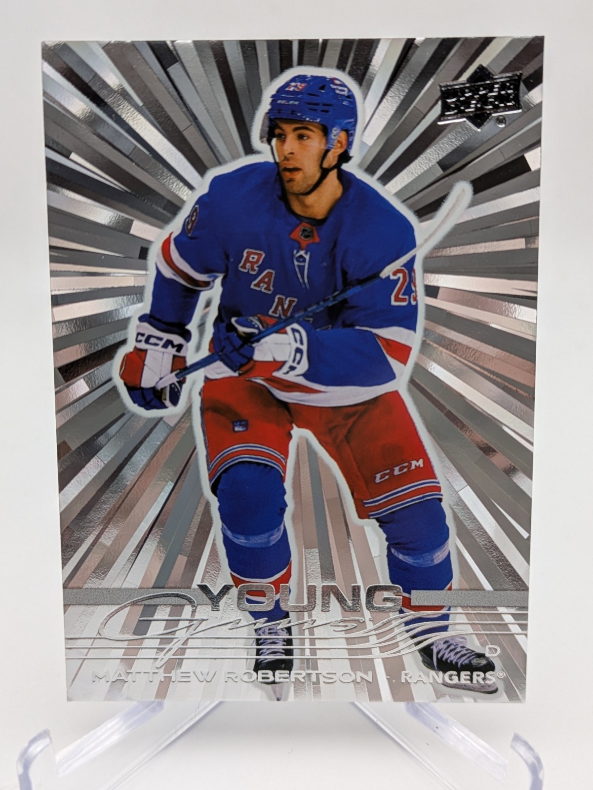 💥 2025 Upper Deck Series 1 Matthew Robertson Outburst Silver Young Guns RC #239